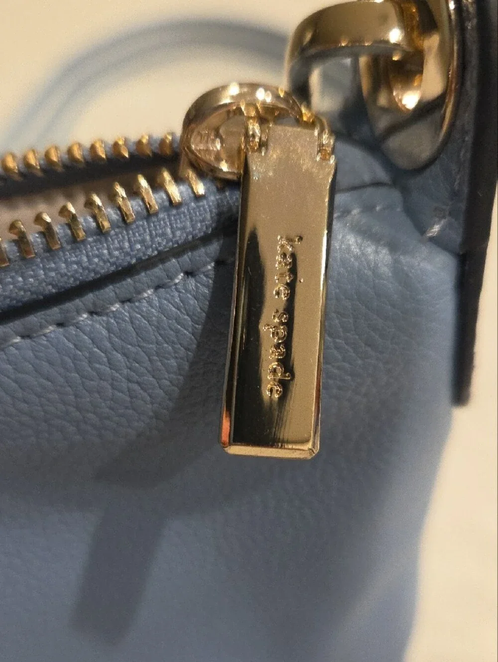 kate spade New York Powder Blue Leather Crossbody Bag with Gold Hardware